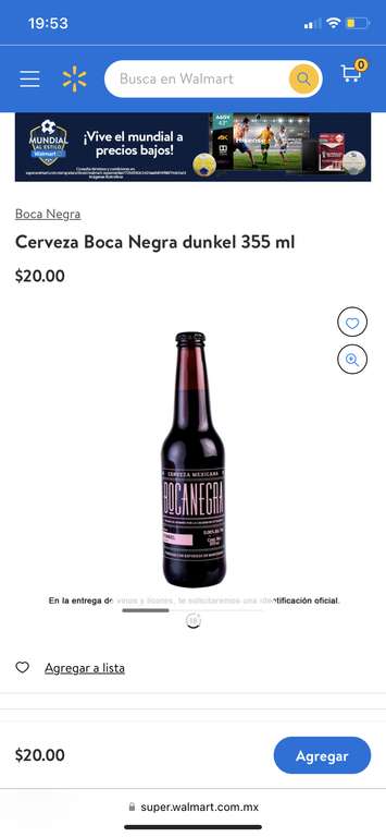 Walmart-Cerveza Cucapa y Bocanegra