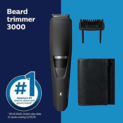 Amazon: Recortadora de barba inalámbrica, recargable, longitud ajustable, barba, barba y bigote