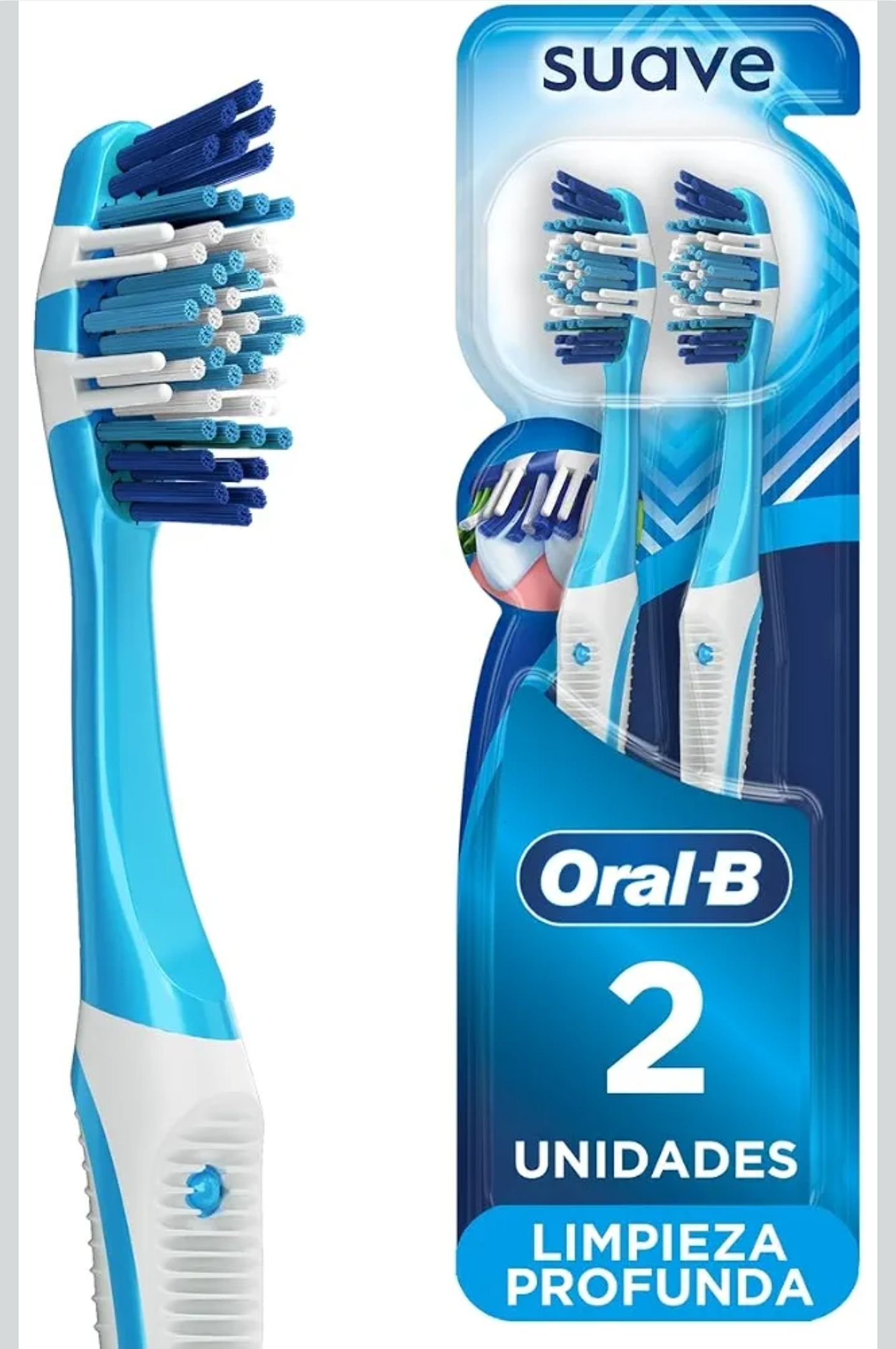 Amazon: $35 comprando 2pz ||| Oral-B Cepillo de Dientes 5 Acciones Cerdas Suaves, 2 Uds