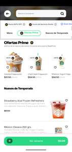 Rappi prime: hoy para PRIME - Starbucks 40% off