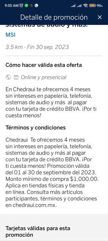BBVA CHEDRAUI 4 MSI EN PAPELERIA en compra mínima de $1,000