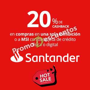 Hot Sale 2023 con Santander: 20% de bonificación a MSI o de contado con TDC (10% con débito)