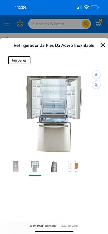 Walmart: Refrigerador LG 22 pies french Door