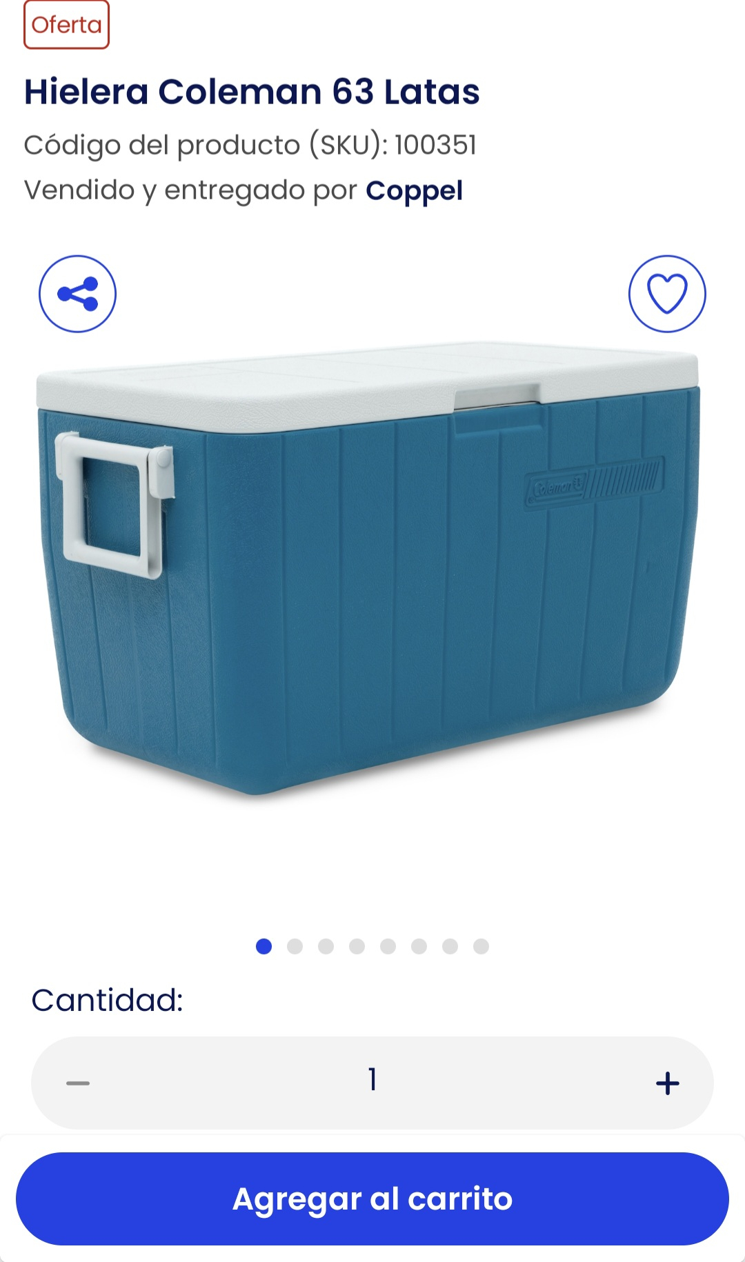Coppel: Hielera coleman 63 latas
