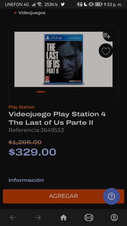 Chedraui: The last of us 2 PS4 **físico