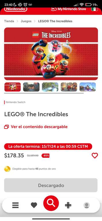 Nintendo eShop: JUEGO SWITCH LEGO INCREÍBLES
