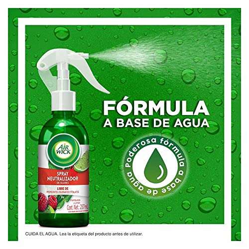 Amazon: Air Wick Spray Neutralizador de olores Frambuesa y Limón Paquete de 2 con 237 ml c/u | envío gratis con Prime