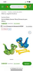 Bodega Aurrera: en línea inflables dinosaurio de $1499 a $489