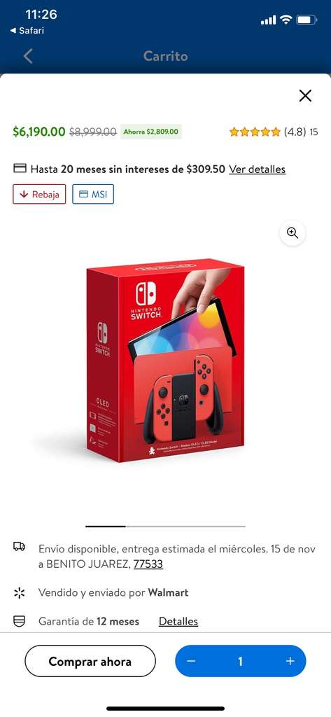 Promobyte Oficial on X: [Mercado Livre] Nintendo Switch OLED 64GB 🛒   🔥 R$ 1.999 parcelado para todos usuários 😱 R$  1.899 em 21x Cartão santander + cupons abaixo 🎟️ Cupom: ELETRO120 +