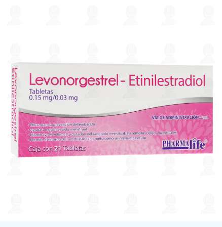Farmacias Guadalajara: Levonorgestrel, Etinilestradiol 0.15mg/0.03mg, 21 Tabletas Pharmalife