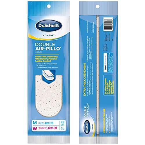 Amazon: Plantillas DOBLE AIR-PILLO del Dr. Scholl, Plantillas de amortiguación para el pie, Unitalla | envío gratis con Prime