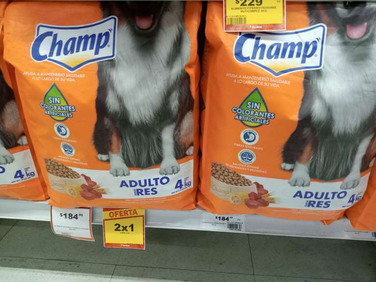 Alimento para perro CHAMP 2x1 4kg.c/u