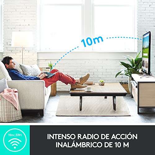Amazon: Logitech K400 Plus Teclado Inalámbrico Touch TV con Control Multimedia y Touchpad Integrado