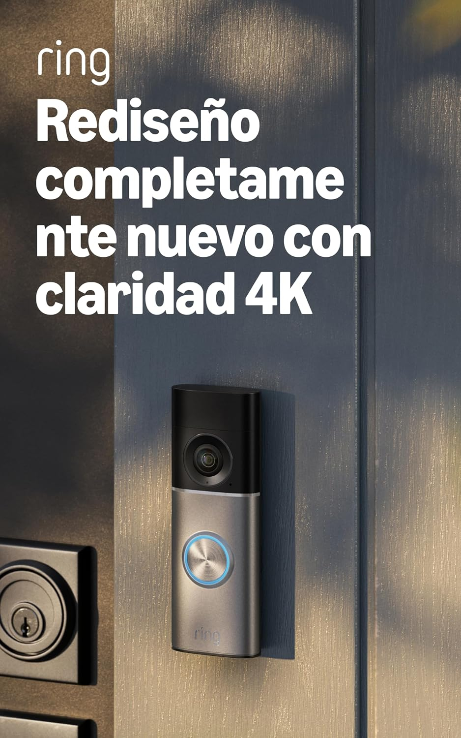 Amazon: Videotimbre cableado 4K Ring Pro (último modelo): Retinal 4K video de gran angular, zoom 10x mejorado y visión nocturna
