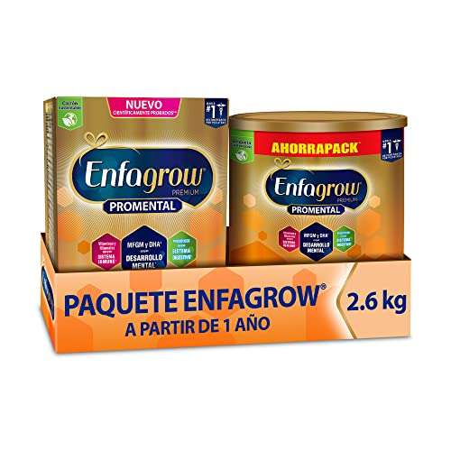 Amazon: Enfagrow Etapa 3, Pack 2.6 kg Alimento a base de leche para niños a partir de 1 año