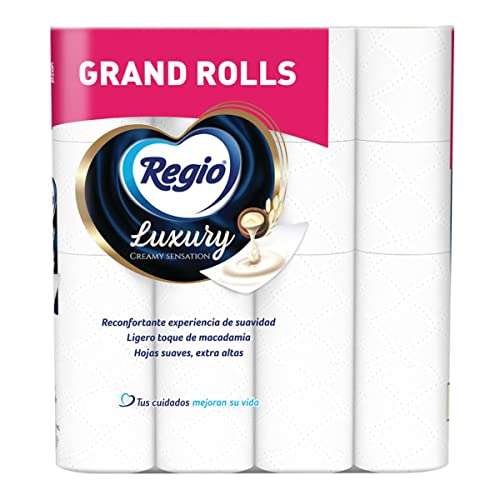 Amazon: Papel Higiénico Regio Luxury Creamy Sensations 16 rollos | Envío gratis con Prime
