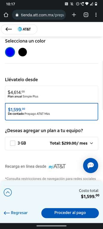 AT&T: Celular Oppo A15