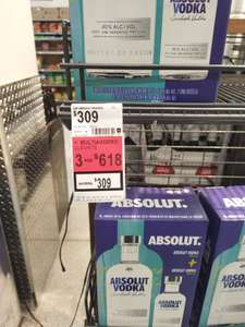 Walmart Puebla: Vodka Absolut 750 ML + 200ml + 3x2