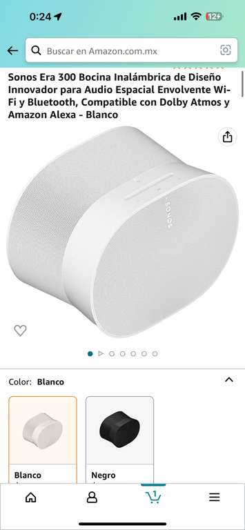 Amazon: Sonos Era 300 + un artículo de $101 (10% cupon + Banorte/nomina)
