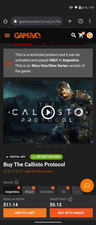 Gamivo: The callisto protocol Xbox one ARG
