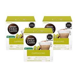 Amazon: Nescafé Dolce Gusto Capuccino. 3 cajas con 16 piezas. CON PLANEA Y AHORRA.
