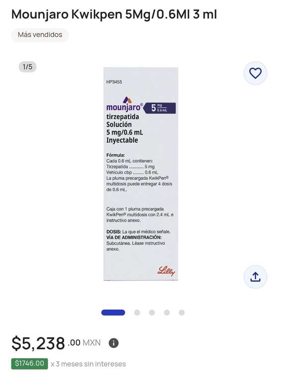 tirzepatide farmacia del ahorro Mounjaro 2.5, 5, 7.5, 10 en Farmacias del Ahorro at Farmacias del Ahorro
