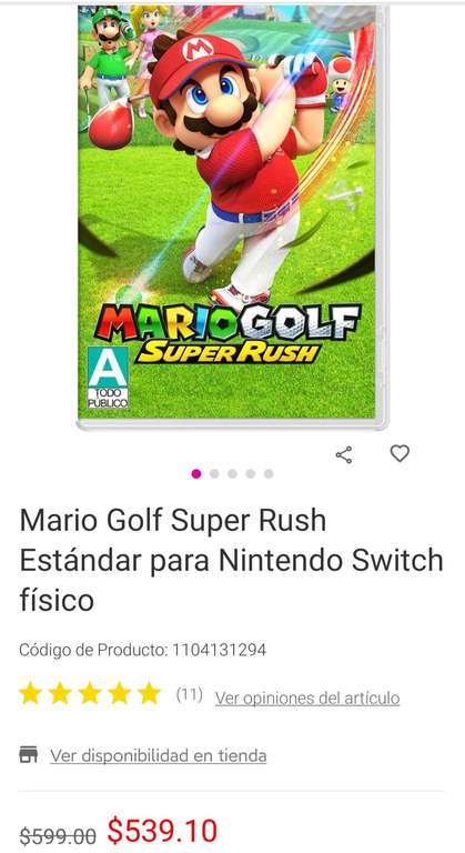 Mario golf Nintendo Switch en Liverpool