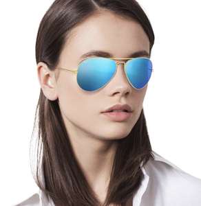 Amazon: Ray-Ban 0rb3025 Polarized Aviator Sunglasses