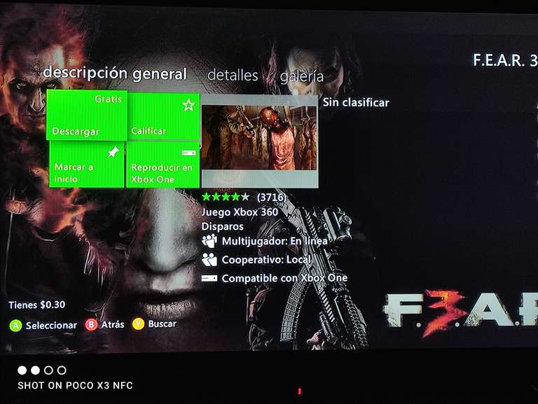 F.E.A.R 3 gratis en la store de Xbox 360