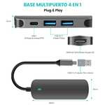 Amazon: 4 en1 USB C Hub, Adaptador Multipuerto USB 3.0