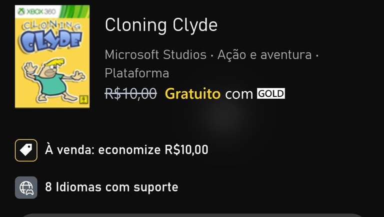 XBOX: Cloning Clyde gratis CON GOLD