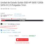 Digitalife ; SSD Unidad de Estado Solido SSD HP S650 120Gb
