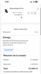 Motorola: Celular Motorola Edge 30 $ 3,994.15