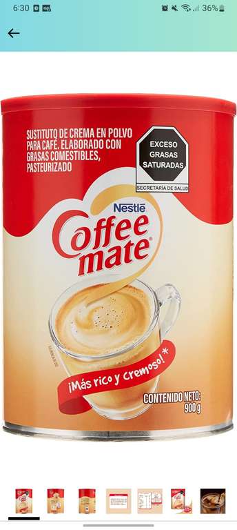 Amazon: Coffee Mate en polvo de 900 g | envío gratis con Prime