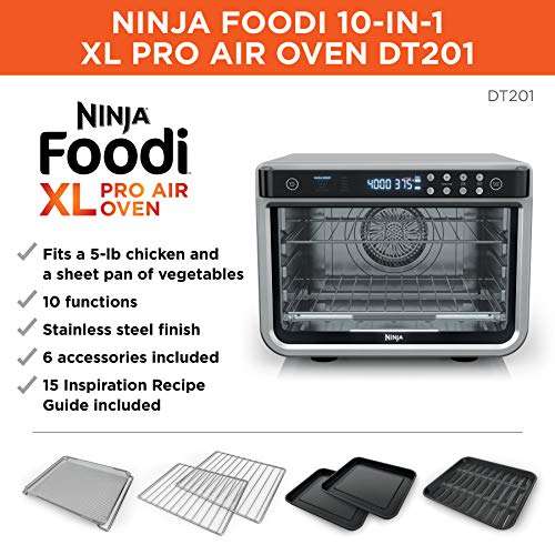 Amazon: Ninja DT201 Foodi 10 en 1 XL Pro Air Fry Horno tostador