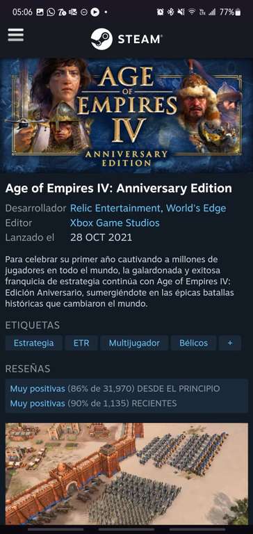 Steam: Age of Empires IV Edición de Aniversario