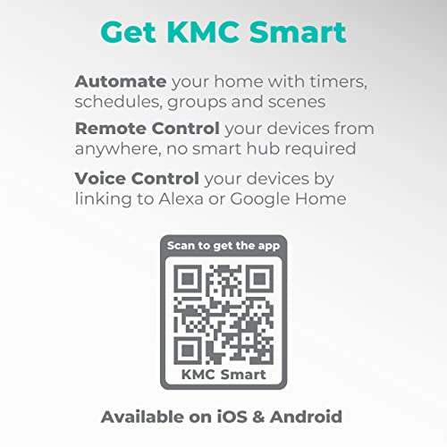 Amazon: KMC Smart Plug Slim, paquete de 4 enchufes inteligentes Wi-Fi