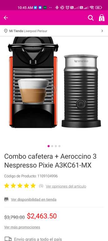 Liverpool: Todo nespresso al 35% - promodescuentos.com