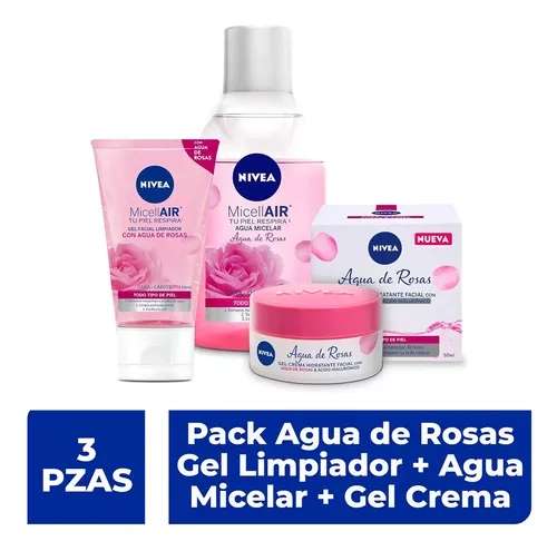 Mercado Libre: NIVEA - Kit Completo MicellAIR - Agua Micelar 400mL + Gel Facial 150mL + Crema Hidratante con Acido Hialuronico 50mL