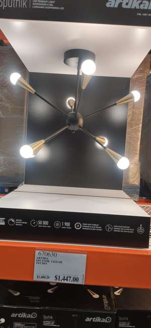 Lámpara Sputnik Led de Techo y Lámpara de 6 focos colgante en COSTCO