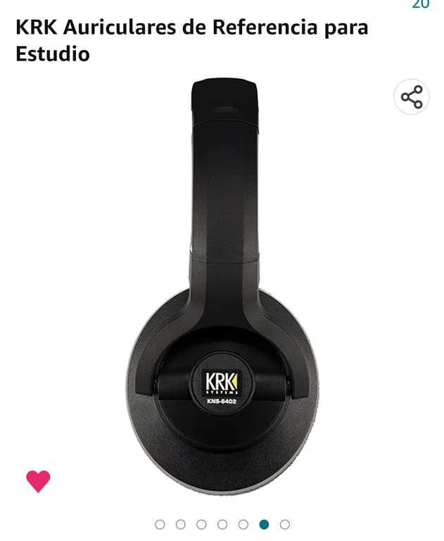 KRK Auriculares de Referencia para Estudio en Amazon
