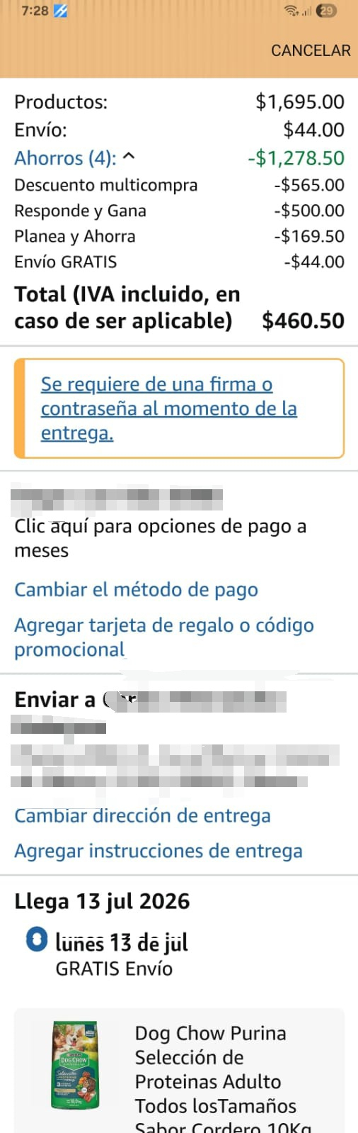 Amazon: Croquetas Dog Chow 10Kg (Planea y ahorra con 3x2) precio por c/u comprando 3