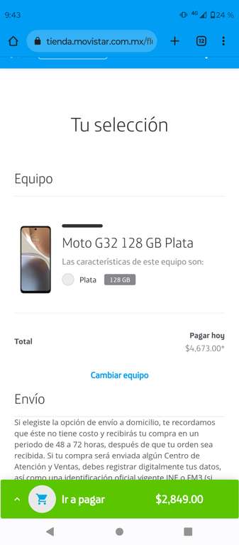 Movistar: Moto G32 128 GB