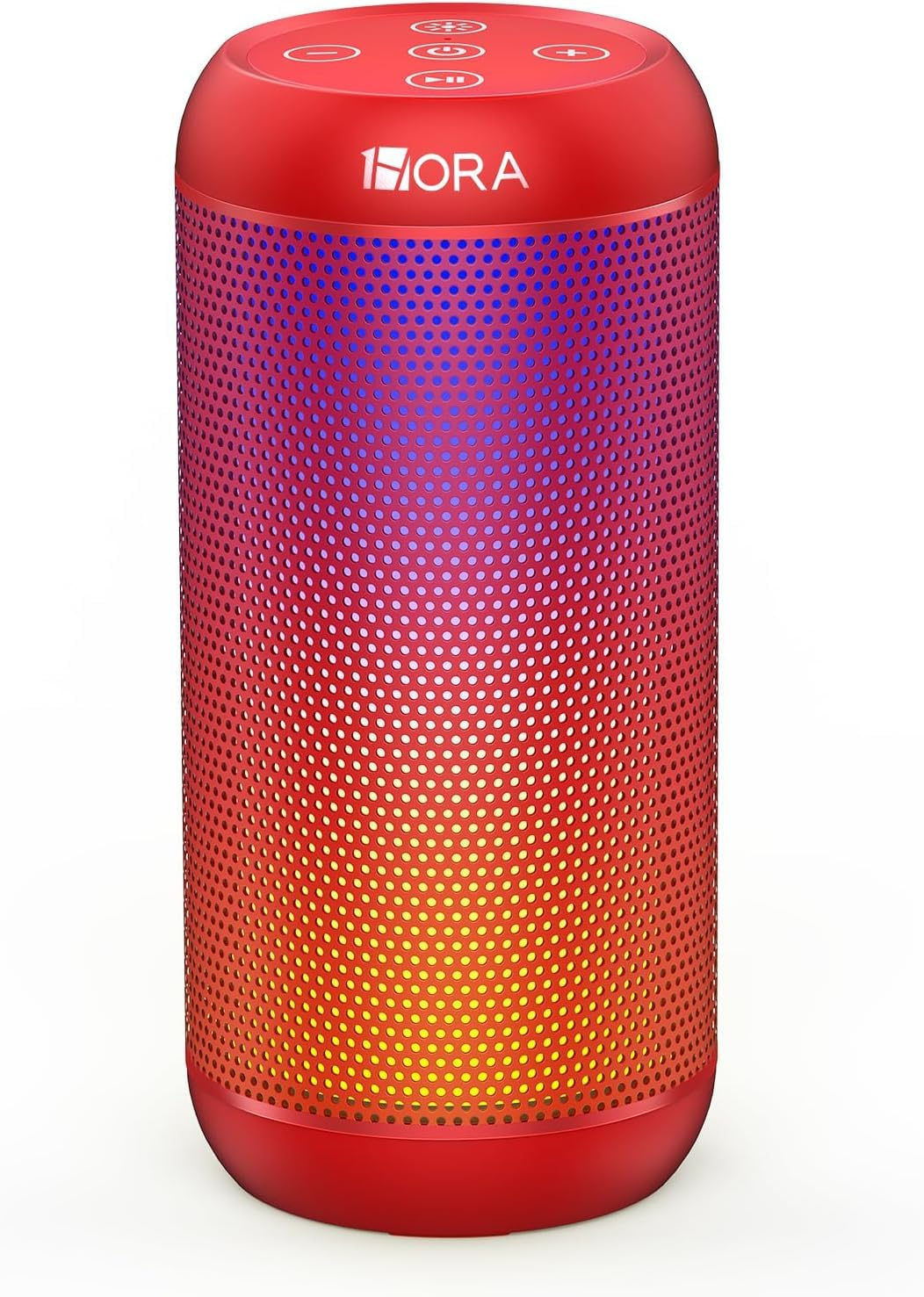 Amazon: 1 Hora Bocina Bluetooth Portátil 10W, 20 Horas de Reproducción, TWS Estéreo, Radio FM, USB/TF/AUX, Luces RGB, Recargable USB-C
