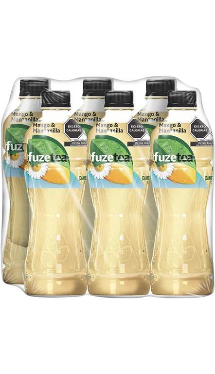 Amazon Fuze Tea 6 Pack Té Manzanilla y Mango 600 ml cada uno | Planea y ahorra | envío gratis con Prime