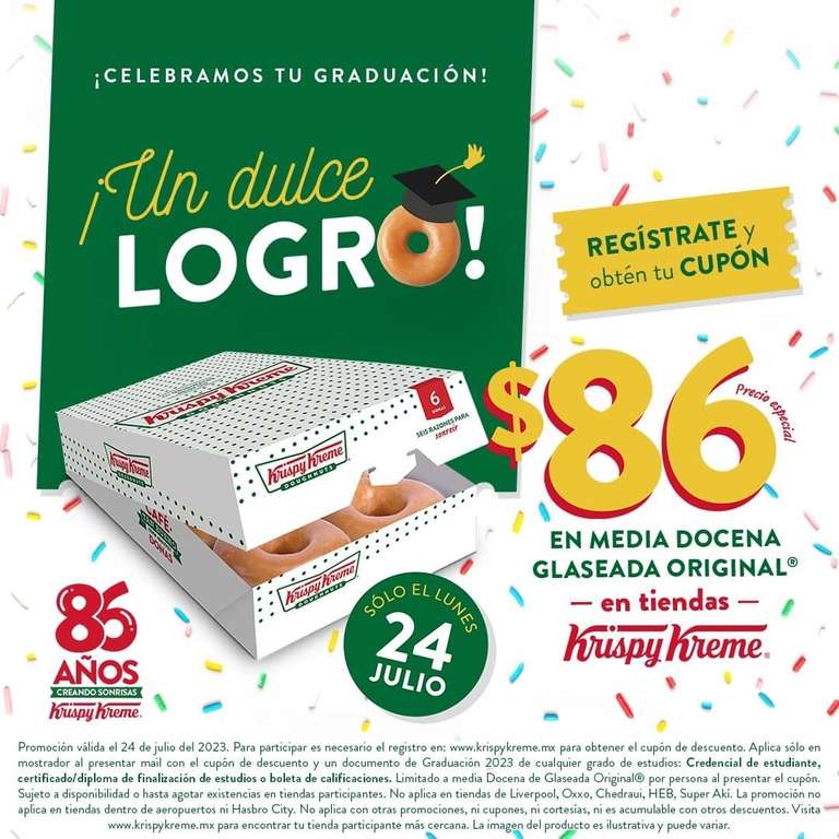 Krispy Kreme - Media docena por $86