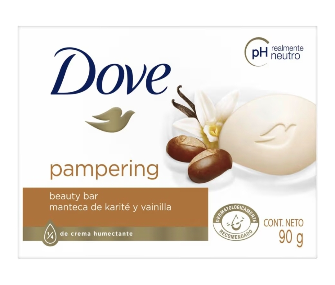 Amazon: Dove Jabón Barra Karité y vainilla paquete 4 barras de 90 g c/u. ($58.84 c/u comprando 10). Con planea y ahorra