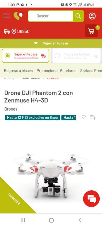Soriana Drone DJI Phantom 2 con Zenmuse H4-3D
