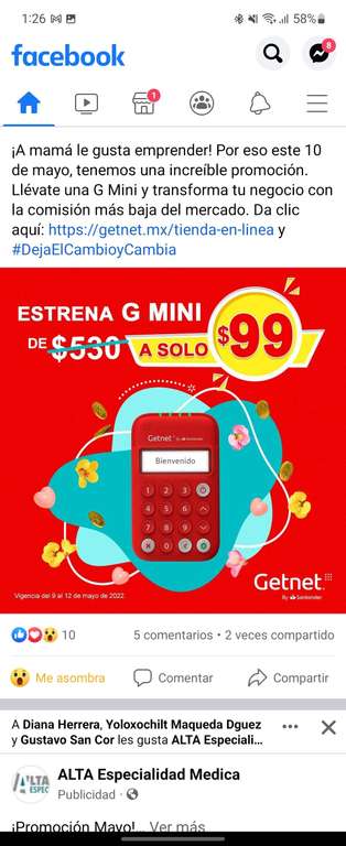 G Mini (terminal de Get Net Santander)