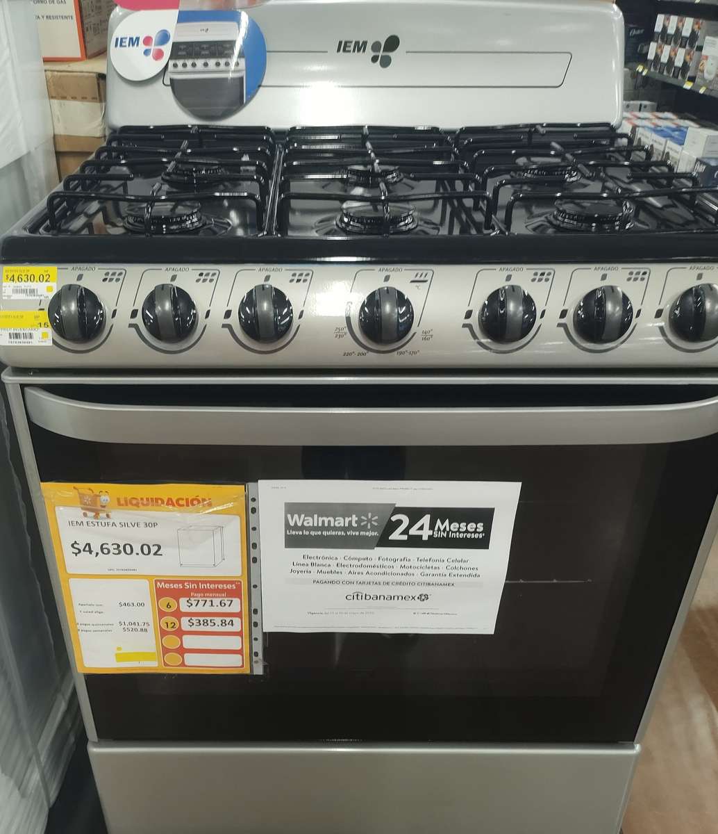Walmart: Estufa IEM 6 quemadores - promodescuentos.com